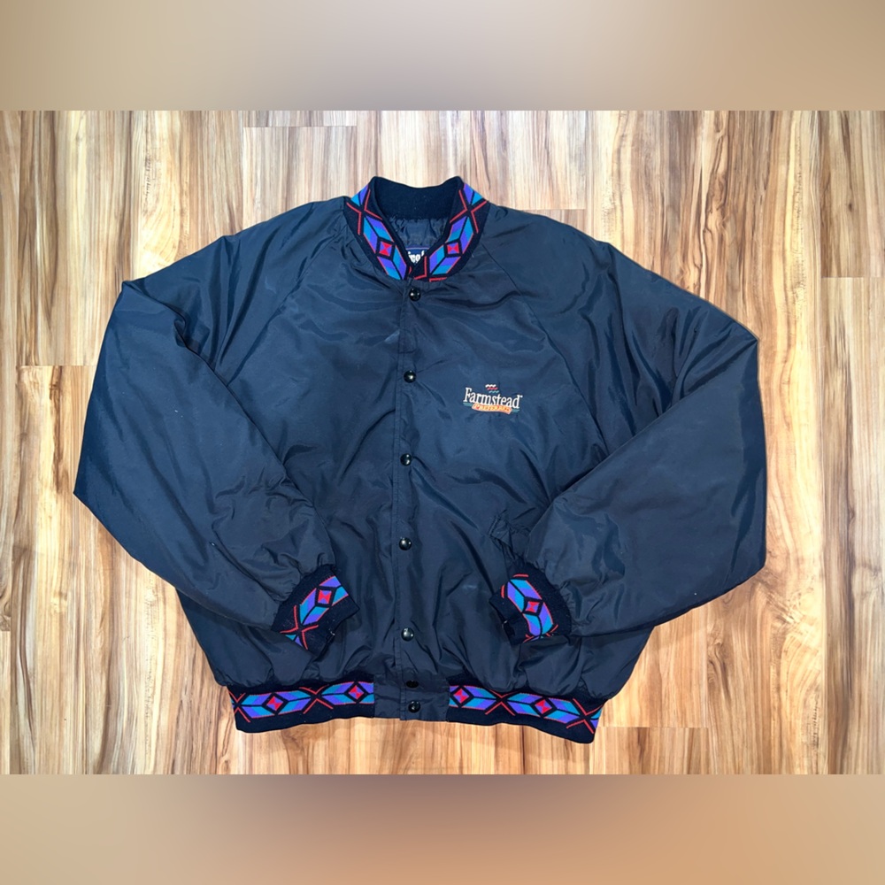 Embroidered Black Jacket with Colorful Trim